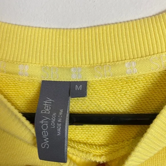 Sweaty Betty 'Essentials' Sweatshirt in RIVIERA YELLOW Size M - Picture 5 of 8